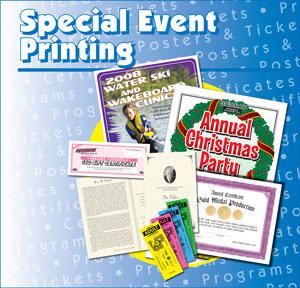 Event tickets, posters and programs
